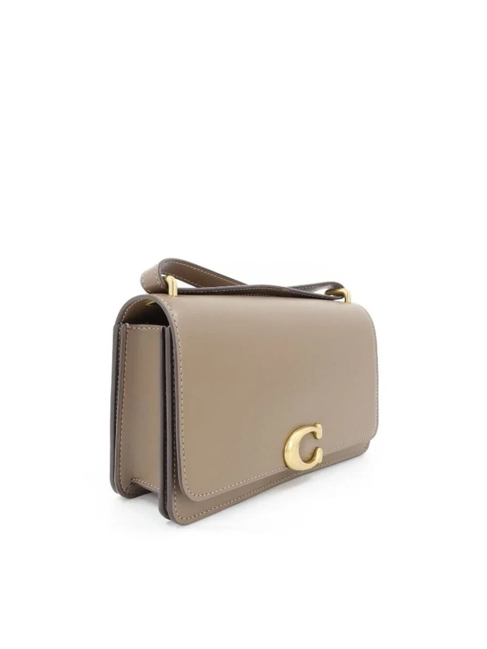 Coach Bandit Leather Shoulder Bag Dark Stone Gray OS